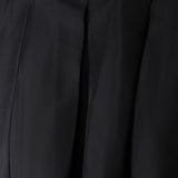 Mallory and Merlot Black Taffeta Pleated Midi Skirt
