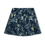 Hello Yellow Floral Denim Pleated Idi Skirt