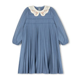 One Child Blue Layla Pleated Dress