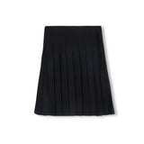 Lilou Black Knit Pleated Skirt