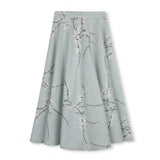 Tustello Light Blue Wool Floral Skirt