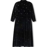 Lilou Black Velour Butterfly Print Robe