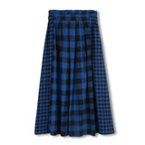 Vibe Plaid Checkered Panel Skirt
