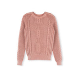 Vibe Mauve Chunky Cable Knit Sweater