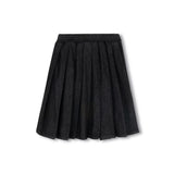 Hello Yellow Black Denim Pleated Grad Skirt
