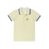 Phil and Phoebe Yellow Frost Striped Collar Polo