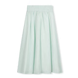 Vibe Blue Pinstriped Butterfly Midi Skirt