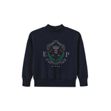 Phil and Phoebe Navy Frit Logo Sweatshirt