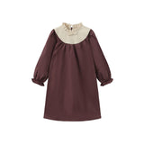 Papillon Mauve Quilted Neck Taffeta Dress