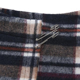 Valen Vee Plaid Zalli Wrap Safety Pin Skirt