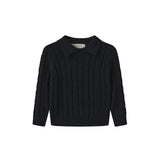 Valen Vee Navy Cable Knit Sweater