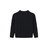 Valen Vee Navy Cable Knit Sweater