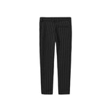 Harper James Black Pinstriped Texture Pants