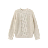 One Child Cream Marled Cable Sweater