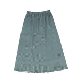 Bamboo Multi Checked Print Silk Midi Skirt
