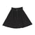 Bamboo Black Denim Chambray Skirt With Frayed Hem