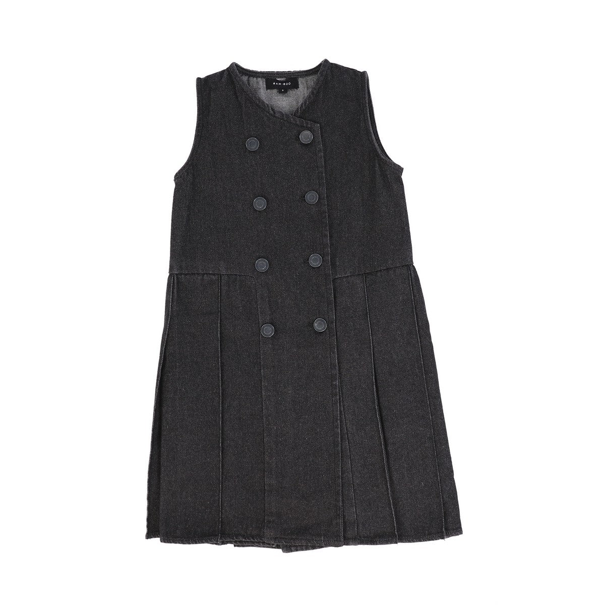 Bamboo Black Denim Double Breasted Jumper