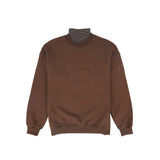 Valentina Brown Striped Turtleneck Sweatshirt