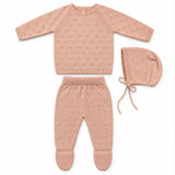 Carmina Pink Textured Knit Set