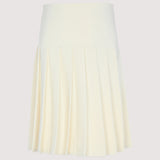 Papillon Ivory Silk Knit Pleated Skirt