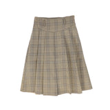 Valentina Brown Pleated Drop Waist Skirt
