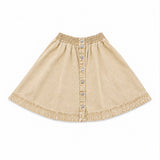 Teela Taupe Twill Circle Skirt