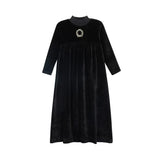 Aurora Black Metallic Crest Collection Robe