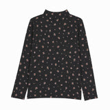 Anlogie Black Printed Mockneck