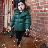 Ellabee Pine Raccoon Bella Enfant Down Coat