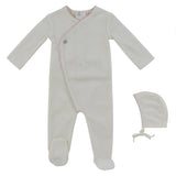 Kipp Pink Textured Knit Wrap Footie Set
