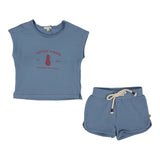 Lil Legs Blue Print Set