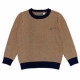 Sweet Threads Brown/Navy Amber Sweater