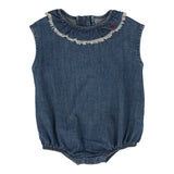 Analogie Dark Wash Fringe Heart Romper