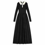 Froo Black Black Knit Collar Teen Robe
