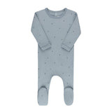 Aurora Blue Vintage Floral Collection Footie
