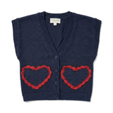 Louis Louise Navy Mimosette Knit Vest