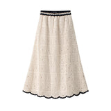 Coco Blanc Cream Crochet Skirt