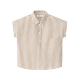 Coco Blanc Cream Stiped Oversized Shirt