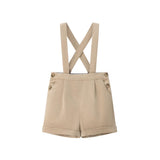 Coco Blanc Camel Suspender Shorts