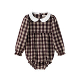 Coco Blanc Burgundy Gingham Romper