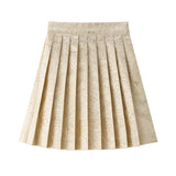 Coco Blanc Gold Pleated Skirt