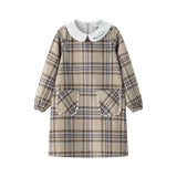 Coco Blanc Blue Plaid Dress