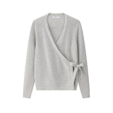 Coco Blanc Marled Grey Wrap Sweater