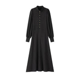 Coco Blanc Black Mockneck Robe