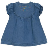 Mini P Denim Crochet Applique Dress
