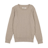 Coco Blanc Sand Long Sleeved Cabled Sweater