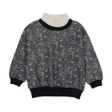 Farren And Me Navy Liberty Print Turtleneck Sweatshirt