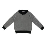 Coco Blanc Black/White Collared Sweater