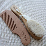 Little Threads Wooden Baby Brush & Comb Set