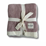 Little Threads Rose Ribbed Knit Blanket